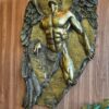ESCULTURA DE ÁNGEL FIBRA DE VIDRIO PATINADO EN HOJA DE ORO - Image 2