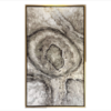 ARTE ABSTRACTO CONFORMADO EN OLEO,  POLVO DE PLATA, TEXTURA, RESINAS MINERALES Y HOJAS DE PLATA