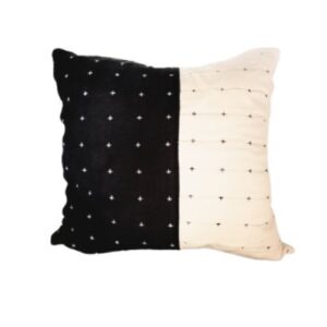 COJIN NEGRO Y BEIGE C/CRUCES BEIGE Y NEGRO
